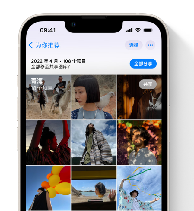 大余苹果维修网点分享在 iPhone 上使用共享图库 