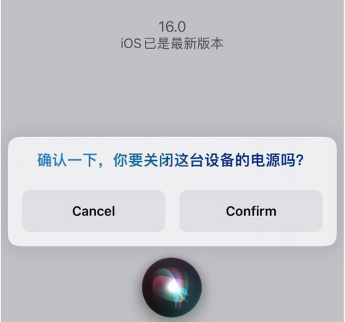 大余苹果手机维修分享iOS 16 Beta5为什么要取消Siri语音关机功能 